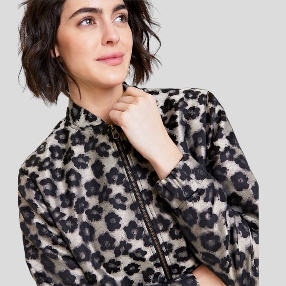 On 34th- Women's Brocade Bomber Jacket, NEW - Picture 3 of 5